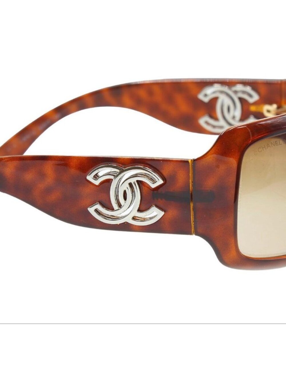 Chanel CC Logo Tortoiseshell Sunglasses Eyewear - Picture 7 of 10